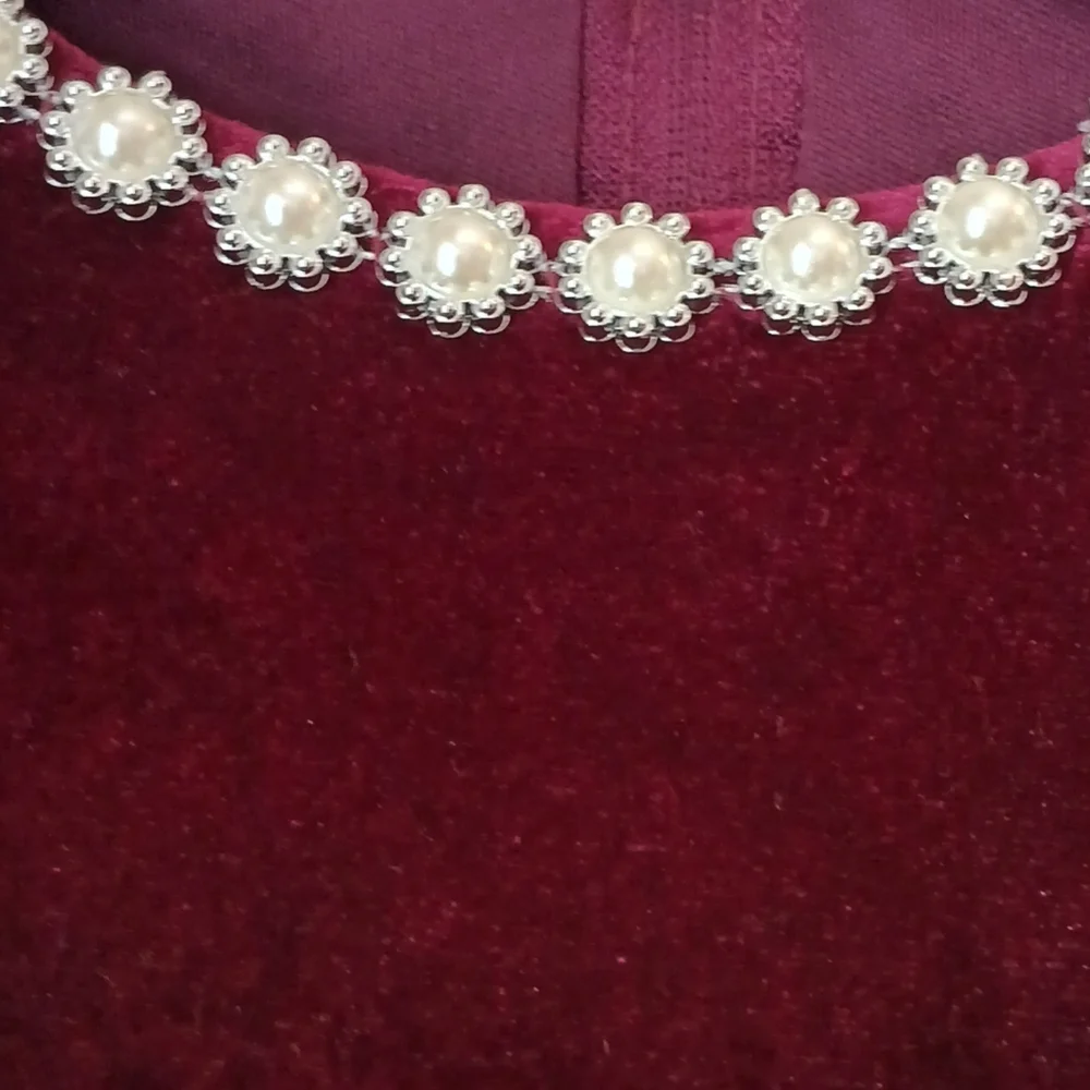 Rare Editions Girl's Holiday Dress With Sash And Cap Sleeves Size 6 - Picture 11 of 12